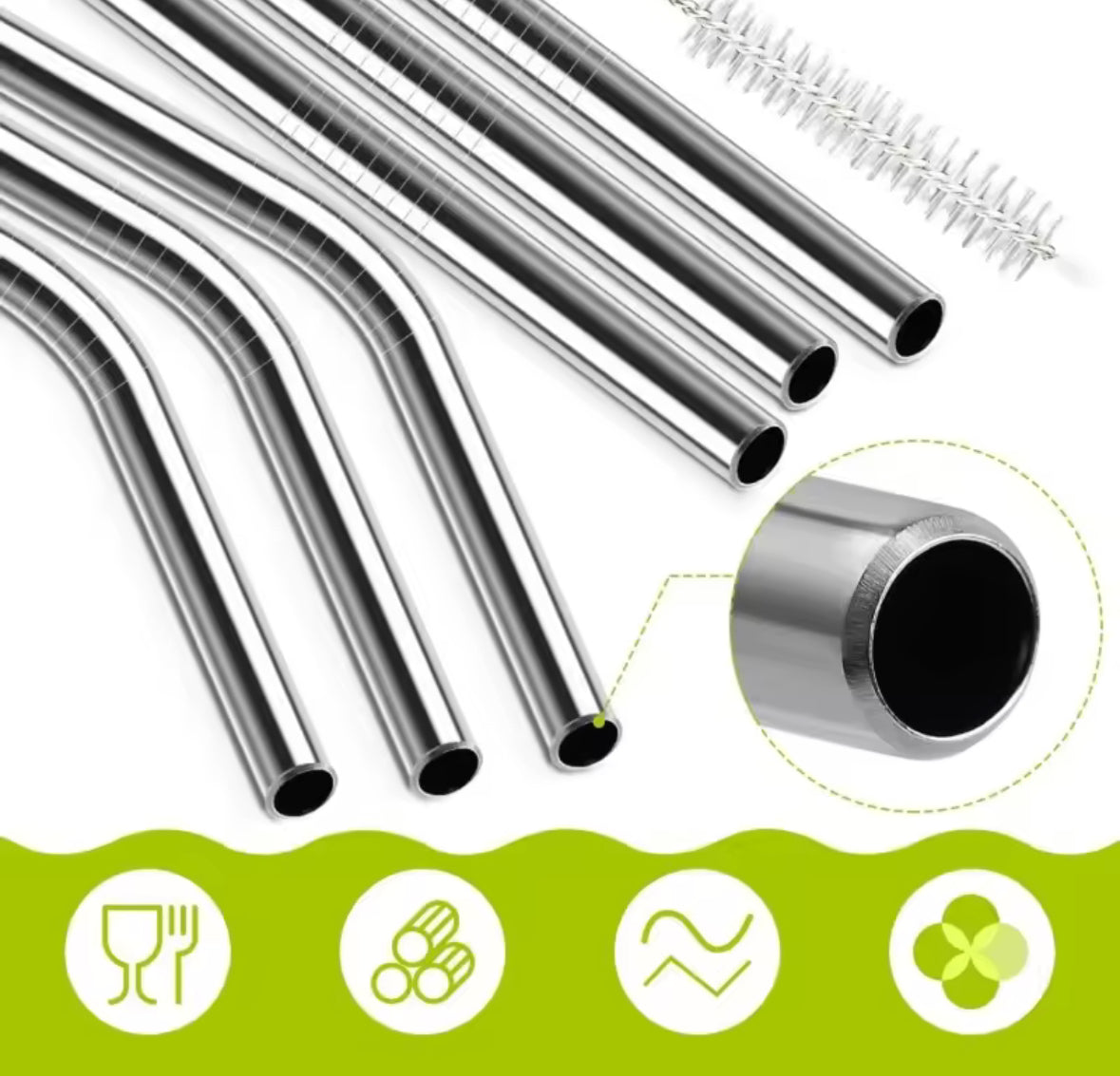 Stainless steel straw